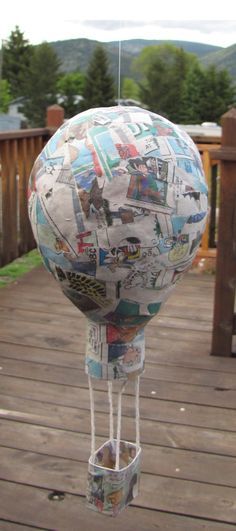 49 Crafty Kids ideas in 2022 | crafts, kids art projects, art for kids Paper Mache Hot Air Balloon, Balloon Sculptures Diy, Paper Mache Crafts For Kids, Hot Air Balloon Paper, Hot Air Balloon Craft, Diy Hot Air Balloons, Sunday Funnies, Balloon Crafts, Paper Mache Art