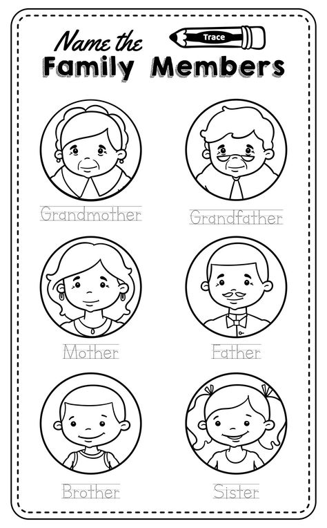 My Family & Me Preschool Theme Worksheets Printable My Family Worksheet, Family Preschool, Preschool Family Theme, Me Preschool Theme, Family Activities Preschool, Family Worksheets, Preschool Family, About My Family, Worksheet Preschool