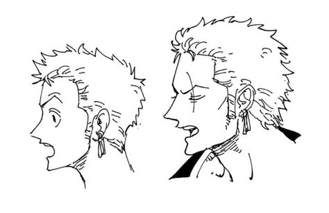 One Piece Side Profile, Zoro Side Profile, Zoro Poster, One Piece Zoro, رورونوا زورو, Zoro Roronoa, One Piece Crew, Zoro One Piece, One Piece Drawing