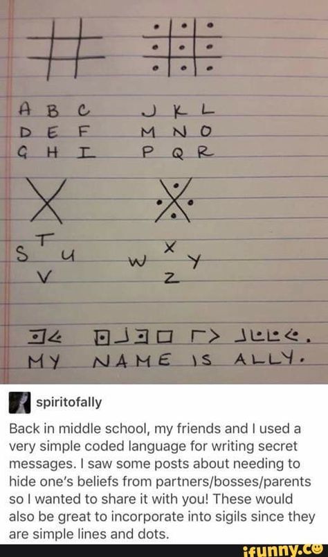 Found on iFunny Thieves Cant, Ciphers And Codes, Teaching Hacks, Simple Code, Lines And Dots, Alphabet Code, Bored Board, Teen Programs, Korean Things