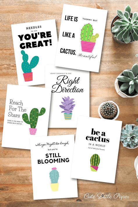 Cacti And Succulents Best Inspirational Quotes - Cute Little Paper Succulents Quotes Inspiration, Succulent Quotes Cute, Cactus Quotes Inspirational, Succulent Quotes, Cactus Quotes, Cactus Names, Tagging Quotes, Cactus Printable, Buy Succulents