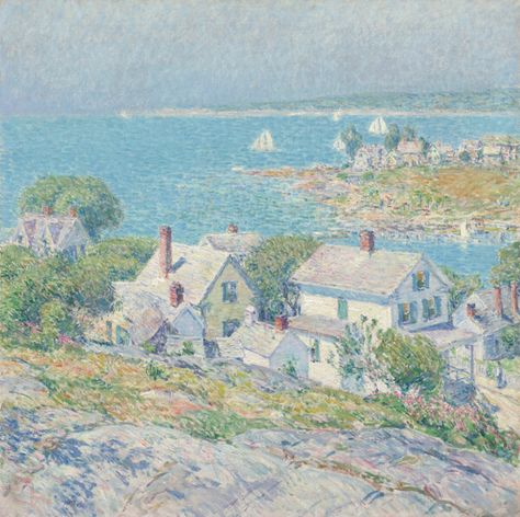 New England Headlands | The Art Institute of Chicago Frederick Childe Hassam, England Landscape, Landscape Vintage, Childe Hassam, Affordable Artwork, Art Institute Of Chicago, Arte Animal, Coastal Wall Art, Contemporary Artwork