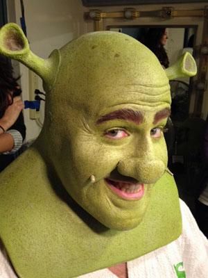 Shrek The Musical Makeup, Shrek Makeup Ideas, Shrek Musical, Shrek Makeup, Shrek The Musical, Shrek Costume, Movie Makeup, Theatre Makeup, High Fashion Makeup