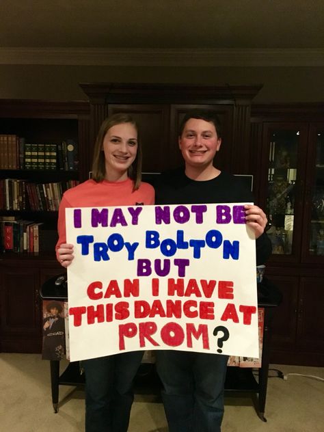 High School Musical Promposal!!                                                                                                                                                     More Musical Promposal, Homecoming Poster, Homecoming Poster Ideas, Cute Promposals, Homecoming Signs, Prom Proposals, Cute Homecoming Proposals, Cute Prom Proposals, Asking To Prom