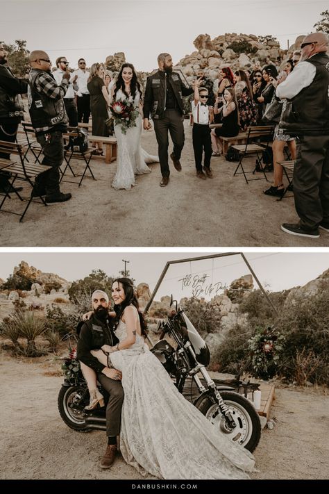 Bikers Wedding Ideas, Classy Biker Wedding, Biker Theme Wedding, All Black Wedding Attire, Biker Wedding Ideas, Black Wedding Attire, Biker Wedding Dress, Biker Wedding Theme, Motorbike Wedding