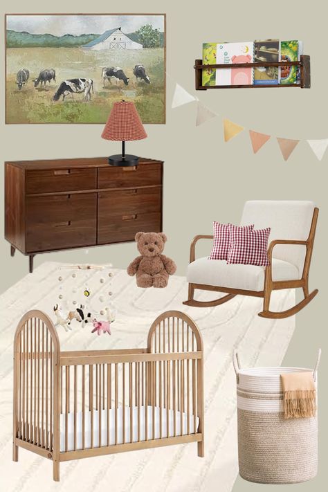 Transform your nursery into a whimsical farm haven with our delightful vision board! 🚜🌾 Explore rustic charm through farm animals, barnyard decor, and cozy country vibes. 🐷🐮 Perfect for creating a nurturing space for your little one. Shop now to bring this heartwarming farm nursery vision to life! 🍼✨ #FarmNursery #CountryDecor #BabyRoomIdeas #RusticNursery #FarmAnimals Boy Nursery Farm Theme, Farm Theme Nursery Boy Rooms, Farm Nursery Ideas, Farm Girl Nursery, Baby Farm Animals Nursery, Barnyard Nursery, Barnyard Decor, Farmer Baby, Farm Nursery Theme