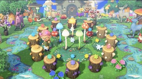 Animal Crossing Zodiac Garden, Fairycore Animal Crossing Villagers, Acnh Zodiac Garden, Acnh Astrology Designs, Acnh Fairy Circle, Acnh Zodiac, Fairy Island, Zodiac Circle, Fairy Circle