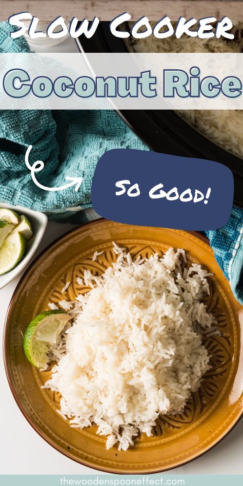 Rice Cooker Coconut Rice, Rice In Crockpot, Coconut Jasmine Rice, Coconut Sticky Rice, Coconut Milk Rice, Coconut Rice Recipe, Creamed Rice, Crockpot Pork Chops, Rice Cooker Recipes