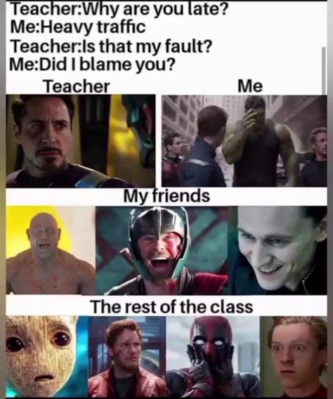 Superhero Memes Hilarious, Marvel School Memes, Marvel Jokes Avengers Funny, Avengers Memes Hilarious, Marvel Funny Memes, Marvel Memes Hilarious, Marvel Comics Funny, Marvel Quotes, Marvel Avengers Movies