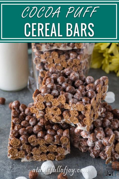 Cereal Bar Recipe, Cocoa Puffs Cereal, Italian Hot Chocolate, Cereal Bars Recipes, Slice Recipes, Breakfast Cereal Bars, Potatoe Salad, Chocolate Cereal, Cereal Dessert