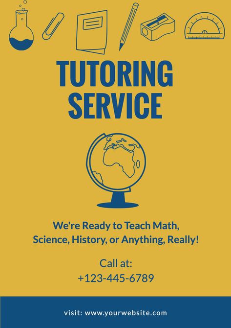 Free Customizable Tutoring Flyer Templates | DesignCap Tuition Flyer, Tuition Poster, Tutoring Flyer, English Tutor, School Brochure, English Posters, Education Poster Design, Tuition Classes, Math Tutor