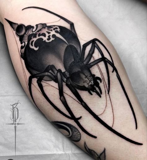 Rare Tattoos, Black And Grey Tattoo, Neotraditional Tattoo, Bug Tattoo, Spider Tattoo, Black Tattoo, Grey Tattoo, Celebrity Tattoos, Blackwork Tattoo