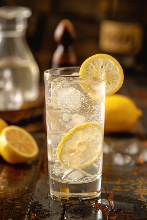 Refreshing Vodka Sling Recipe - Perfect Summer Cocktail
#cocktails #cocktailrecipes #classiccocktails Cocktail Recipes Vodka, Lemon Cocktail Recipes, Vodka Collins, Vodka Lemon, Lemon Cocktail, Palate Cleanser, Light Appetizers, Vodka Cocktails Recipes, Classic Cocktail Recipes