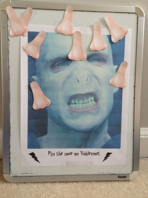 Backyard Harry Potter Party, Pin The Nose On Voldemort Printable, Harry Potter Halloween Party Ideas, Harry Potter Party Games Adult, Harry Potter Hen Do, Harry Potter Hen Party, Pin The Nose On Voldemort, Printable Harry Potter Decorations, Harry Potter Theme Party Decoration