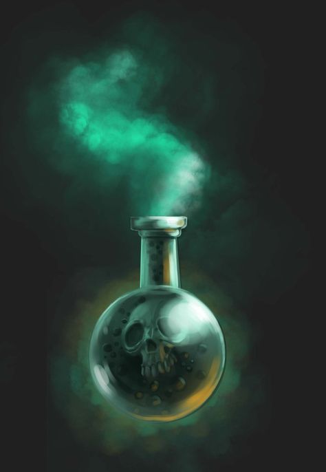 Poison Bottle by Andy-Butnariu on DeviantArt Poison Bottle, D D Items, Magic Bottles, Affinity Designer, Fantasy Images, Potion Bottle, Skyrim, Glass Bottle, Dark Art