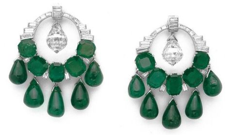 Emeralds and diamonds. Sita Devi, Van Cleef And Arpels Jewelry, Titanic Jewelry, Jeweled Earrings, Royal Jewels, Emerald Necklace, Exclusive Jewelry, Royal Jewelry, Emerald Earrings