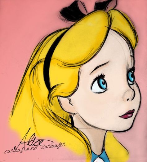 Amazing Disney Blog complete with links to basically every Disney movie ever. Sooo worth pinning :) Cartoon Drawings Sketches, Alice In Wonderland Drawings, Cartoon Drawings Of People, Cartoon Drawings Disney, Cartoon Drawing Tutorial, Drawing Eyes, Disney Cartoon Characters, Drawing Faces, Disney Sketches