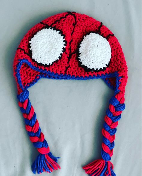 Mayday Hat Spiderman, Mayday Parker Crochet Hat, Mayday Hat Crochet, Spiderman Mayday Hat, Mayday Parker Beanie, Hobie And Mayday, Mayday Hat, Mayday Beanie, Hobie Spiderman