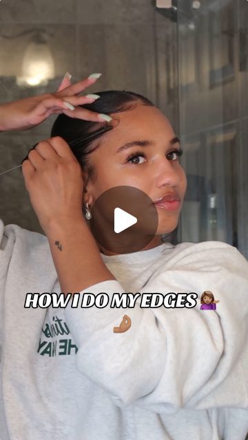 Ashlee West 🥥 on Instagram: "Edges tutorial 🧡" How To Do My Edges Hair Step By Step, How To Style Edges, How To Do Edges For Beginners, Edges Hairstyles Latina, How To Do Edges, Hairstyles With Edges, Curly Hair Hair Styles, Easy Edges, Edges Hairstyles