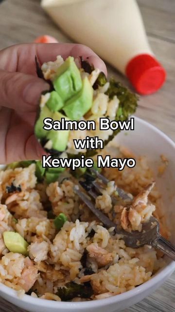 Kewpie USA on Instagram: "🎉 Toss up an effortless and delicious Salmon 🐟 Bowl: Just a splash of soy, a generous drizzle of creamy Kewpie Mayo, and ✨ voilà ✨ - you're almost done! Final touch of crispy nori and fresh avocado slices 🥑 for the ultimate easy yet oh-so-delicious lunch! 🍚 . . . . #EasyPeasyDelish #SalmonSnackAttack 🐟 #KewpieCraze #BowlGoals #kewpiemayo #QuickNHealthyMunchies #EasyFeast" What To Make With Kewpie Mayo, Salmon Snack, Kewpie Mayo, Yum Yum Sauce, Salmon Bowl, Tummy Ache, Fresh Avocado, Delicious Lunch, Avocado Slices