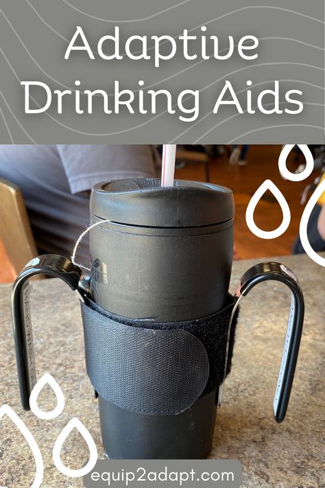 If there's a will, there's a way with adaptive drinking aids! Find everything from spill-proof to hands-free adaptive cups and mug recommendations. Learn more on the Equip2Adapt Blog. #AdaptiveDrinking #HandsFreeDrinking #SpillProofDrinking #SpillProofMugs #AccessibleMugs #OccupationalTherapy #AssistiveDevice #Quadriplegia Adaptive Equipment Diy, Adaptive Devices, Occupational Therapy Activities, Adaptive Equipment, Assistive Devices, Activities Of Daily Living, Blender Bottle, Bottle Water, Assistive Technology