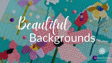 Two Strategies For Creating Beautiful Backgrounds On Your Needlepoint Projects Background Needlepoint Stitches, Needlepoint Background Stitches, Needlepoint Borders, Needlepoint Projects, Needlepoint Ideas, Thread Types, Space Backgrounds, Needlepoint Stitches, Cozy Pillow