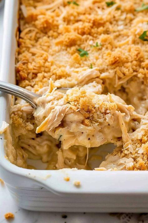 Ritz Cracker Chicken Casserole - Insanely Good Cracker Chicken Casserole, Ritz Cracker Chicken Casserole, Ritz Chicken Casserole, Casserole Meals, Ritz Chicken, Ritz Cracker Recipes, Ritz Cracker Chicken, Cracker Chicken, Boiled Chicken Breast