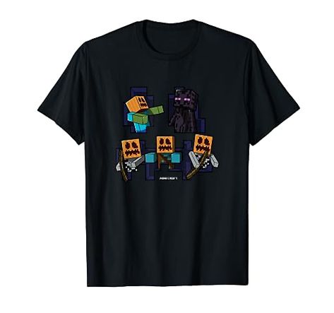 Minecraft Halloween, Minecraft Tshirt, Halloween T Shirts, Pumpkin Head, Halloween Tshirts, Halloween Pumpkins, Branded T Shirts, Special Features, Minecraft