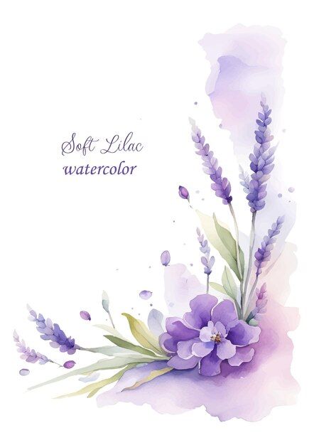 Watercolor lavender corner 2 | Premium Vector #Freepik #vector #violet #watercolor #aquarelle #flower-card Watercolor Art Lavender, Baby Food Jar Crafts, Wedding Invitation Background, Invitation Background, Baby Food Jars, Birthday Wishes And Images, Violet Flower, Lavender Color, Book Images