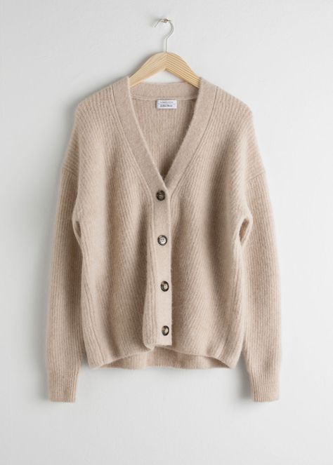 Beige Pullover, Straight Clothes, Beige Cardigan, Oversized Cardigan, Ribbed Knit Sweater, Cardigan Sweaters For Women, Beige Sweater, Fashion Story, Wool Cardigan