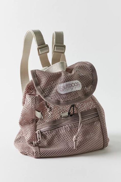 Outdoor Products Mini Mesh Backpack | Urban Outfitters Cute Mesh Backpack, Mesh Backpack Aesthetic, Mini Backpack Aesthetic, Cute Small Backpacks, Beach Backpack, Mesh Backpack, Aesthetic Backpack, Mothers Bag, Bag Obsession