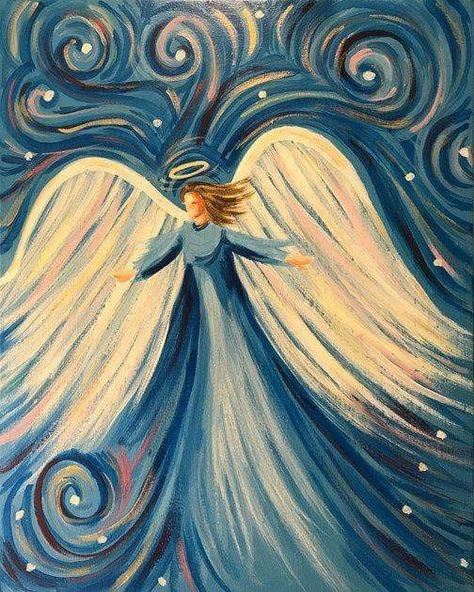 My Angel Mother ... 😇 Painting Angels, Angel Paintings, Pinots Palette, Angel Artwork, Angel Drawing, Angel Images, Angel Painting, Angels Among Us, Acrylic Painting For Beginners