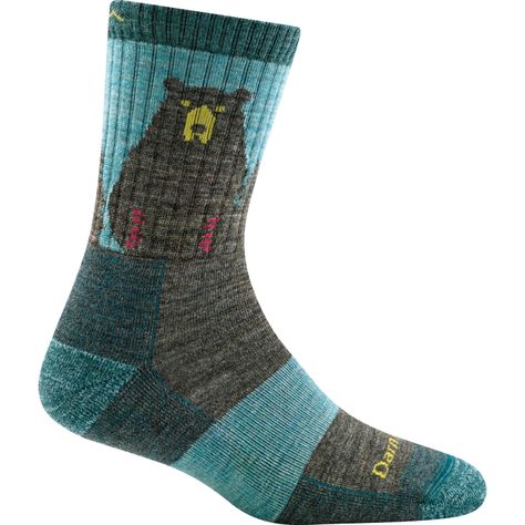 Darn Tough Women's Bear Town Micro Crew Light Cushion Crazy Socks Ideas, Crazy Socks Outfit, Socks With Birkenstocks, Nike Socks Outfit, Darn Tough Socks, Camping Gear List, Camp Outfits, Wool Hiking Socks, Socks Ideas