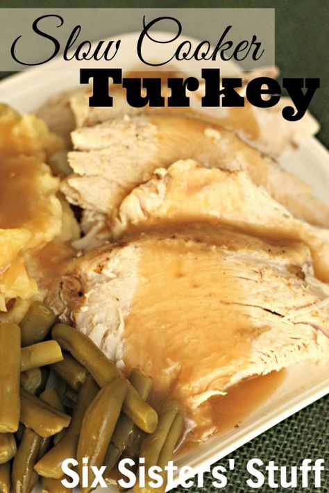 Turkey Breast Crockpot, Slow Cooker Turkey Breast, Crockpot Turkey, Frozen Turkey, Recipes Oven, Slow Cooker Turkey, Turkey Breast Recipe, Steak Fajitas, Turkey Dinner