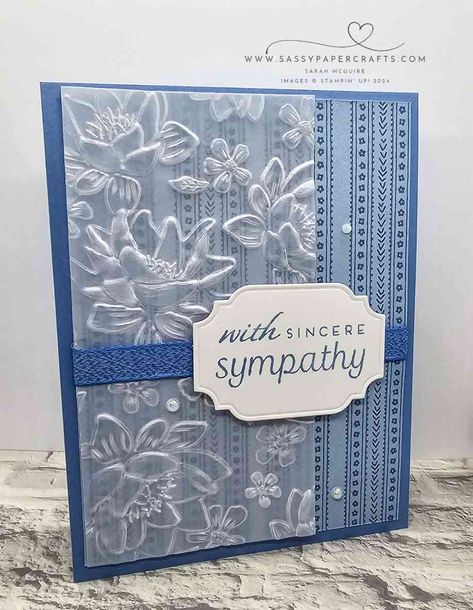 Stampin Up Simple Cards, Sketched Butterflies, Paper Flower Design, Embossed Cards Handmade, Countryside Corners, Stampin Up Sympathy Cards, Embossing Cards, Cards Sympathy, Make Paper Flowers