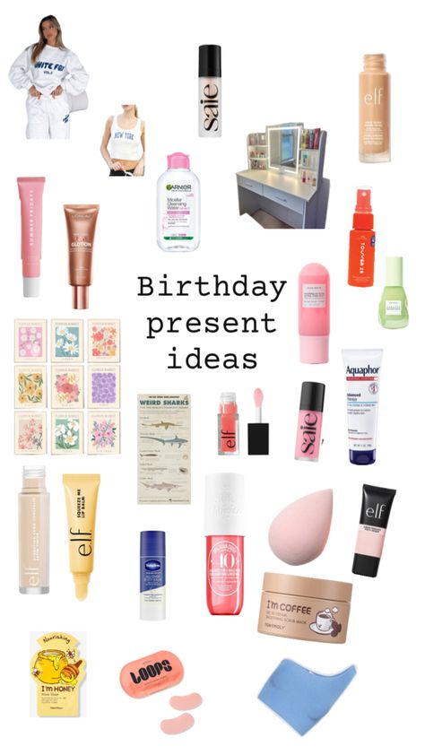 Present ideas for(mostly) teenage girls Presents For Girls Teenagers, Presents For Teenage Girls Gift Ideas, Birthday Present Ideas For Teenage Girl, Birthday Gift Ideas Teen Girl, Christmas List Ideas Teenage Girl, Presents For Teenage Girls, Christmas Checklist, Cute Christmas Ideas, Birthday Presents For Girls