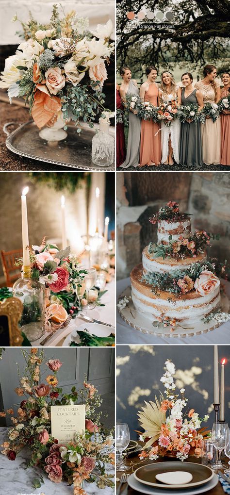 Orange Wedding Colors, Dusty Orange, Burnt Orange Weddings, Orange Blush, Sage Wedding, Have Inspiration, Orange Wedding, Fall Wedding Colors, Wedding Color Palette