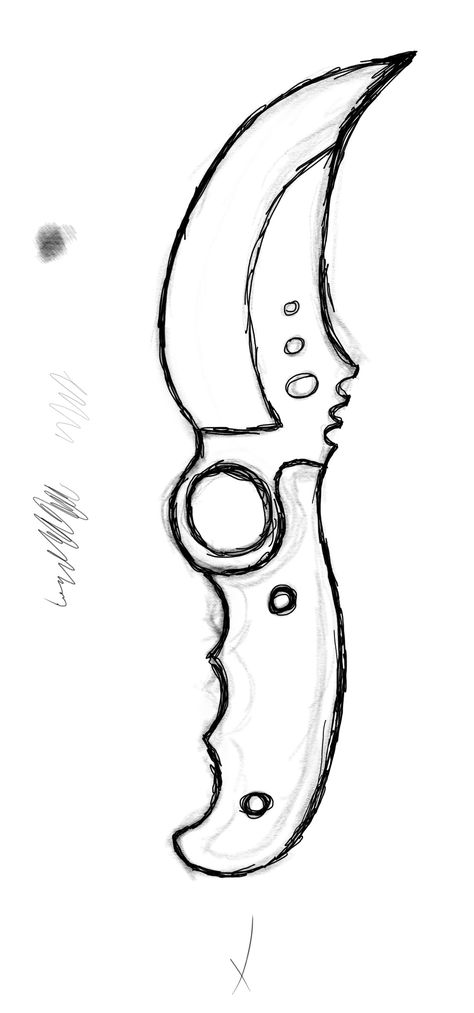 Small Drawing Tattoo Ideas, Knife Ideas Design Drawing, Tattoo Ideas For Men Easy To Draw, Simple Graffiti Drawing, Drawings Of Knives, Easy Cool Drawings Simple, Knife Art Drawing, Graffiti Easy Drawings, Ghost Cod Drawing Easy