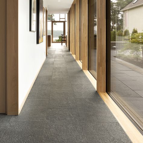 Basalt Tile - ORIJIN STONE Basalt Tile Floor, Basalt Flooring Interior, Modern Slate Floor, Kota Flooring, Modern Stone House, Modern Hobbit, Elegant Tile Flooring, Japanese Cottage, Backyard Pavers