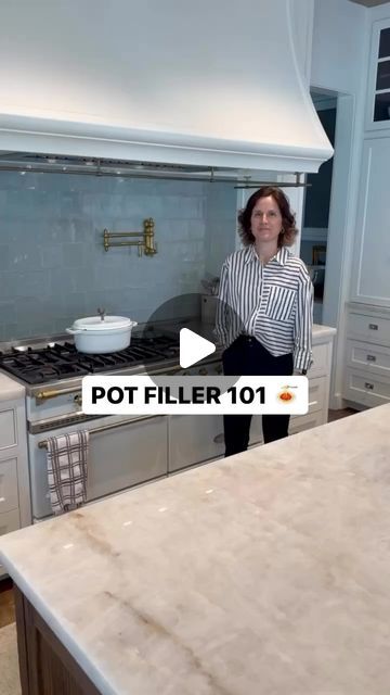 Erin Stetzer on Instagram: "Pot-fillers are the cherry on top of a perfect kitchen 🍒 Here are a few things we look for when installing:⁠
⁠
✅ What's the range and height of the stove top?⁠
✅ What's the standard size of the pot you use the most?⁠
✅ What are the pot-filler specs and where is the water funneling out?⁠
⁠
Design: @marieflaniganinteriors⁠
Architect: @cusimanoarchitect⁠
Builder: @erinstetzerhomes⁠
⁠
⁠
Want to talk with Erin about YOUR project? For homeowners and builders, whether you are looking for input on a current project or thinking about building or remodeling a home, Erin and her team are here to help you through the entire process! Head to https://www.erinstetzerhomes.com to book a virtual consult with Erin today ✨💻🙌⁠
⁠
⁠
______⁠
#erinstetzerhomes  #homebuilder #customb Pot Filler In Island, Pot Fillers Over Stove Placement, Pot Filler Placement, Kitchen With Pot Filler, Pot Filler Height, Pot Fillers Over Stove, Flat Top Stove, Pot Fillers, Kitchen Ranges