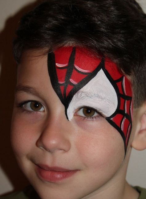 Simple Spiderman Face Paint, Simple Face Painting Ideas For Kids, Simple Face Paint Designs, Kids Face Painting Easy, Spider Man Face Paint, Easy Face Painting Designs, Venom Face, Spiderman Face, Face Painting Easy