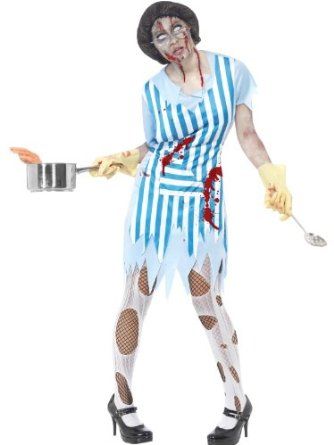 Amazon.com: High School Horror Zombie Lunch Lady Adult Costume: Clothing Lunch Lady Costume, High School Halloween Costumes, Zombie Fancy Dress, Ripped Fishnets, Zombie Costumes, School Halloween Costumes, Ripped Dress, Dress Up Closet, Horror Zombie