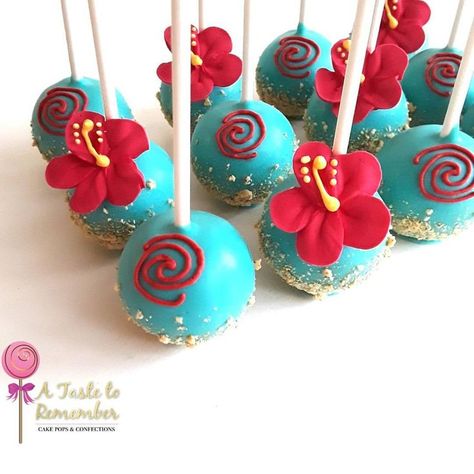 Moana inspired hibiscus cake pops and beach inspired cake pops #moana #moanacakepops #moanaparty #moanatheme #kakamora #kakamoracakepops… Moana Cake Pops, Hibiscus Cake, Moana Birthday Cake, Moana Birthday Party Theme, Moana Theme Birthday, Festa Moana Baby, Moana Cake, Savory Cakes, Baby Moana