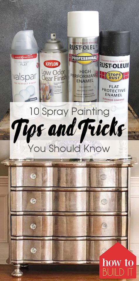 Spray Painting Wood Furniture, Spray Paint Countertops, Paint Countertops, Furniture Spray, Spray Paint Techniques, Spray Paint Tips, Painting Tips And Tricks, Spray Paint Crafts, Painting Tricks