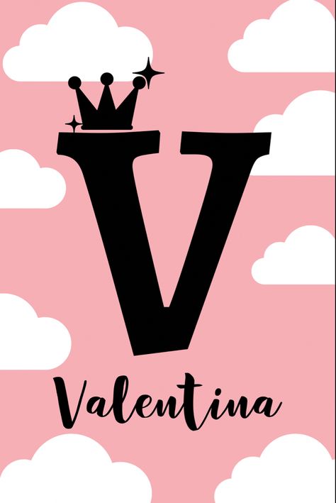 Arte para imprimir • quadro com nome Maria Valentina, Pretty Planners, Preppy Wallpaper, New Names, Kids Logo, Ipad Wallpaper, Baby Names, Human Silhouette, Snoopy