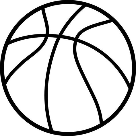 Basketball Clipart Black And White, Sports Day Decoration, Basketball Painting, Sports Activities For Kids, Space Party Decorations, Shape Coloring Pages, Sports Coloring Pages, Basket Drawing, Photo Elements