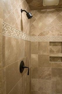 Cliffs Vineyards Lakehouse Tuscan Bathroom Decor, Bathroom Traditional, Tuscan Bathroom, Mediterranean Bathroom, Patterned Bathroom Tiles, Tile Design Pattern, Bad Inspiration, Shabby Chic Bathroom, Bathroom Tile Designs