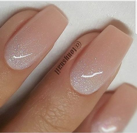 Ambre Nails, Ombre Gel Nails, Bridesmaids Nails, Unghie Sfumate, Nude Nail, Nude Nail Designs, Bride Nails, Nail Designs Glitter, Neutral Nails