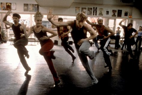 Dance movies are endlessly entertaining. Discover 31 of the best dance movies of all time, including Fame, Black Swan, Chicago, Flashdance and more dance films! Center Stage Movie, Broadway Dance, Dance Movies, Dance It Out, Dancing Aesthetic, West Side Story, Dance Routines, Jazz Dance, Best Dance