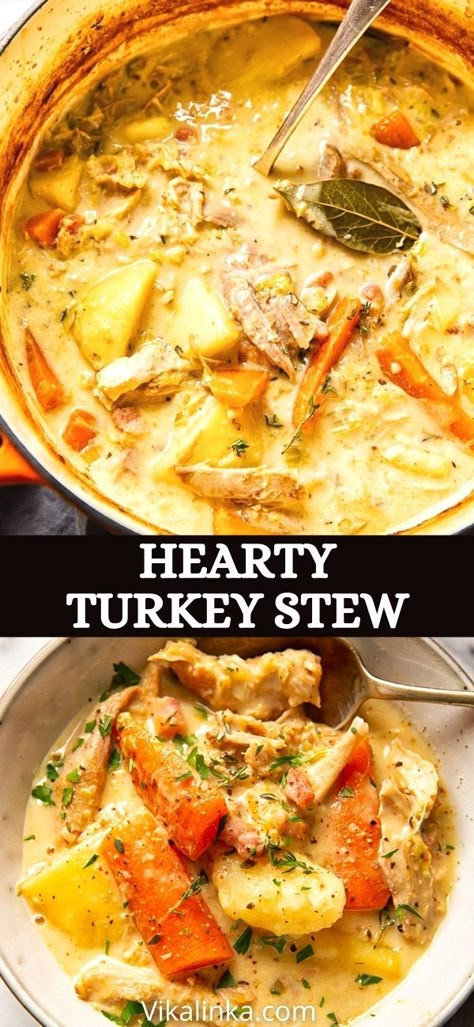 Turkey Casserole Recipes Leftover, Easy Leftover Turkey Recipes, Turkey Casserole Recipe, Turkey Stew, Leftover Turkey Soup, Turkey Soup Recipe, Turkey Casserole, Leftover Turkey Recipes, Turkey Soup